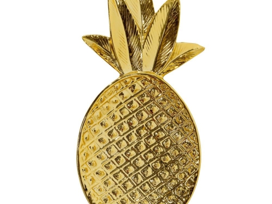 Πιατέλα Διακοσμητική Ανανάς 75231846 L19xW9cm Gold Bloomingville Πηλός