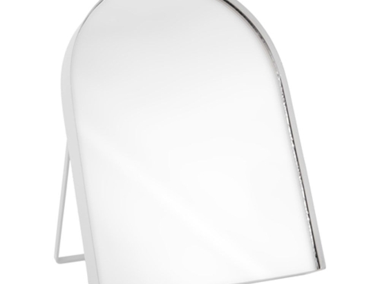 Καθρέπτης Επιτραπέζιος PT3485WH Vogue Arched 26,5x20,5x3,5cm White Present Time Μέταλλο,Γυαλί