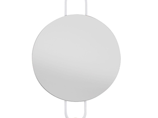Καθρέπτης Τοίχου Με Κρεμάστρα PT3612WH Bright D.20cm White Present Time Μέταλλο,Γυαλί