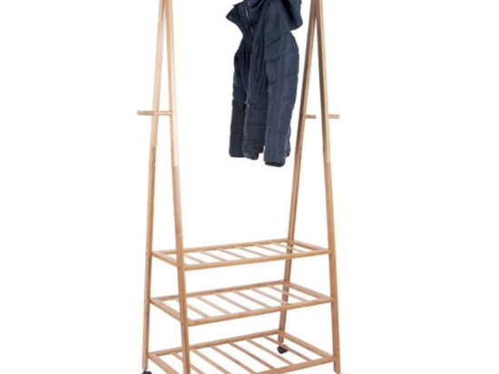 Κρεμάστρα Ρούχων Επιδαπέδια Με Ράφια LM1832 Native Bamboo Leitmotiv Bamboo