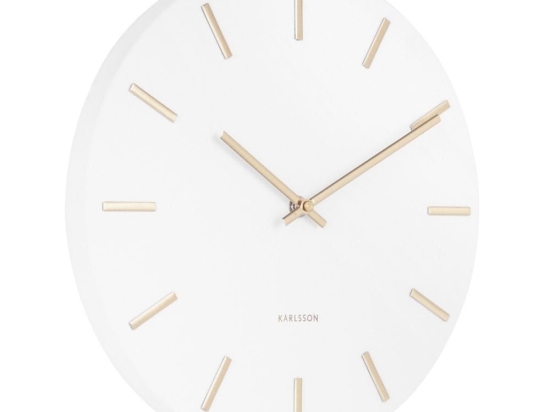 Ρολόι Τοίχου Charm Small KA5821WH Φ30cm White Karlsson Μέταλλο
