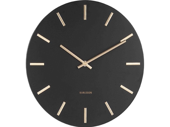 Ρολόι Τοίχου Charm Small KA5821BK D.30cm Black Karlsson Μέταλλο