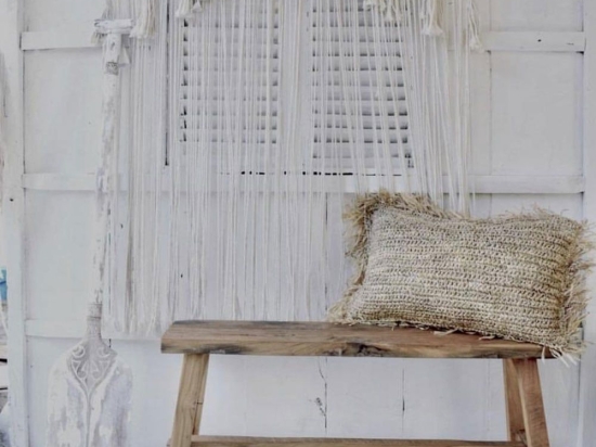 Διακοσμητική Μαξιλαροθήκη The Raffia Rectangular BAJN100N Natural Bazar Bizar Raffia