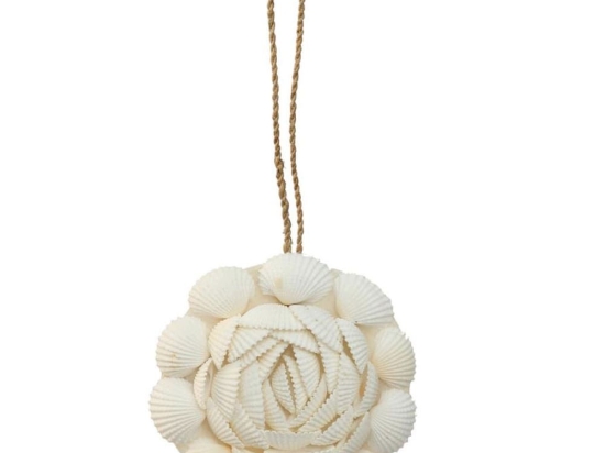 Διακοσμητικό Τοίχου Από Κοχύλια The Maui Hanger BABL012W-S White Bazar Bizar Κοχύλι