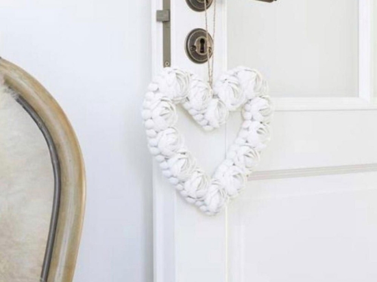 Διακοσμητικό Τοίχου Από Κοχύλια The Shell Heart BA005W M 17x4x17 White Bazar Bizar Κοχύλι