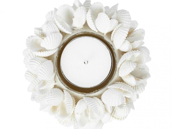 Κηροπήγιο Από Κοχύλια The Flower Power BABL014W-S D7 White Bazar Bizar Shell