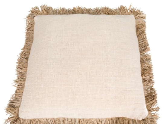 Διακοσμητική Μαξιλαροθήκη Saint Tropez JABR021NW-L-Natural-White Bazar Bizar 60Χ60 100% Βαμβάκι
