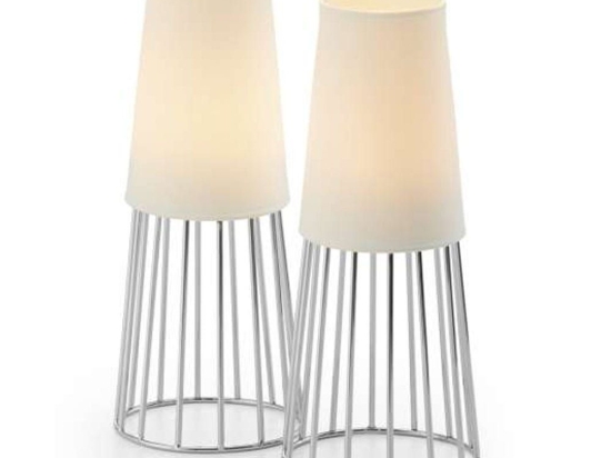 Βάσεις Ρεσώ Lighthouse Σετ 2τμχ 123176 21cm White-Chrome Philippi Μέταλλο,Γυαλί
