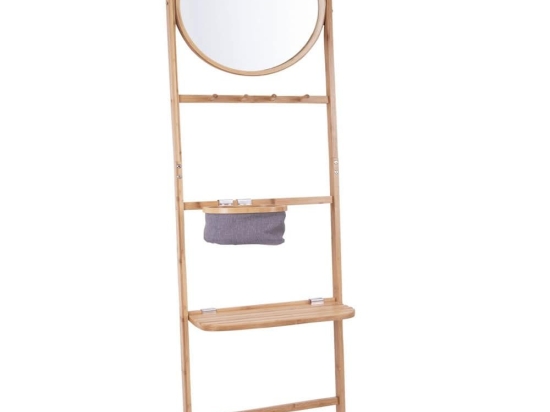 Κρεμάστρα Με Καθρέπτη LM1965 172x48,5cm Natural Leitmotiv Bamboo