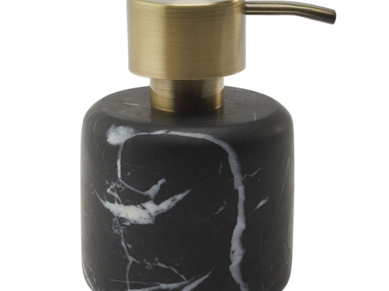 Δοχείο Κρεμοσάπουνου Nero Medium NERDIM-09 Black Aquanova Πέτρα