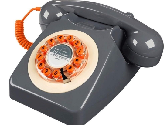 Τηλέφωνο Ρετρό 60's 746 TP038 Grey Wild&Wolf Πλαστικό