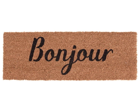 Πατάκι Εισόδου Bonjour PT3625BK 75x26cm Brown-Black Present Time 26X75