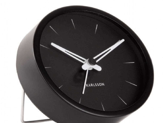Ρολόι Επιτραπέζιο - Ξυπνητήρι Lure KA5842BK Φ10x5cm Black Karlsson Μέταλλο