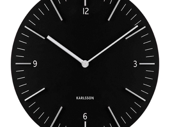 Ρολόι Τοίχου Detailed KA5782BK Φ30cm Black Karlsson Ξύλο