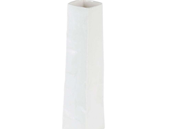 Βάζο 0015730 6x6x26cm White Raeder Πορσελάνη