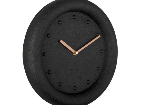 Ρολόι Τοίχου Petra KA5717BK 30x4,3cm Black Karlsson Πολυρεσίνη