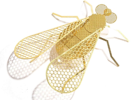 Διακοσμητικό Αντικείμενο Housefly FLM-HF 7x6cm Gold Fundamental Μέταλλο