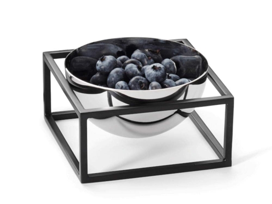 Μπωλ Με Βάση Solo 240033 13x13x8cm Silver-Black Philippi Ανοξείδωτο Ατσάλι