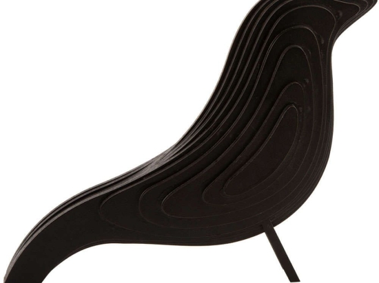 Διακοσμητικό Αγαλματίδιο Bird PT3917BK 9x16cm Black Present Time Mdf