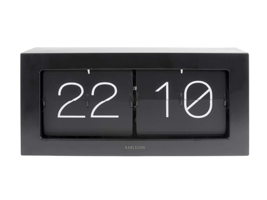 Ρολόι Τοίχου/Επιτραπέζιο Boxed Flip XL KA5642BK 37x9x17,5cm Black Karlsson Ατσάλι