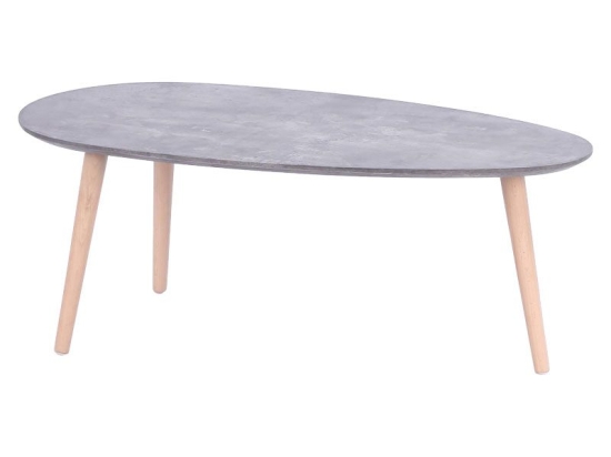 Τραπέζι σαλονιού HAMILTON pakoworld χρώμα γκρι cement-φυσικό 89x48x33εκ