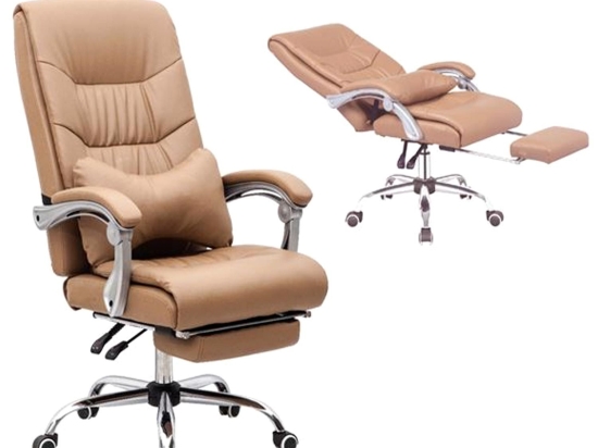 Πολυθρόνα Διευθυντή Relax Pu BF9650 ΕΟ579,2 Μπεζ 65x78x112/120cm