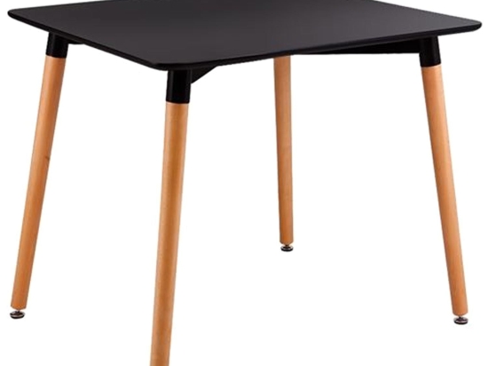 Τραπέζι Art Ε7087,2 Μαύρο 80x80cm Mdf,Ξύλο