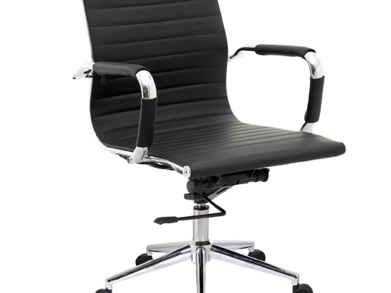 Πολυθρόνα BF3301 ΕΟ268 Χαμηλή Πλάτη Μαύρη 54x59x95/105 cm
