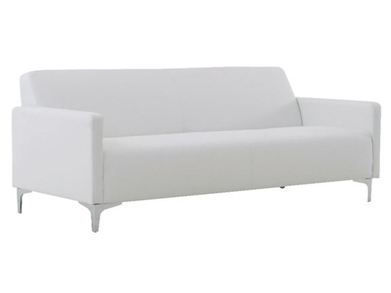 Καναπές 3-Θέσιος Style Ε948,31 K/D Pu Άσπρο 164x71x72 cm Τεχνόδερμα