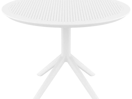 Τραπέζι Sky 20.0808 Φ105x74cm Πολυπροπυλένιου White Siesta