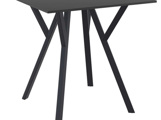 Τραπέζι Max 20.0823 70x70x74cm 12mm Laminate Black Siesta