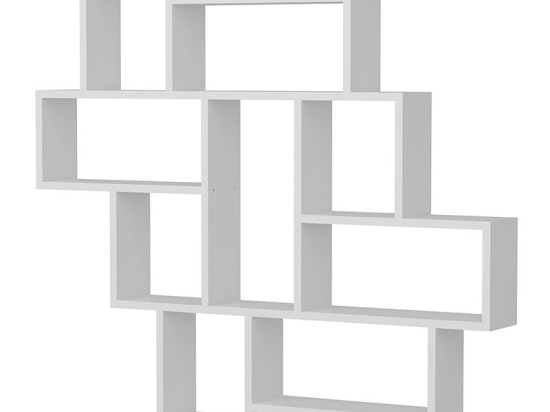 Ραφιέρα τοίχου PWF-0245 pakoworld χρώμα λευκό 115,5x14,5x103,5εκ