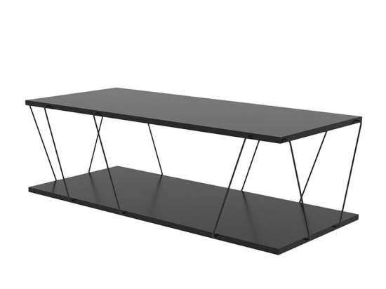 Τραπέζι σαλονιού Tars pakoworld μαύρο ανθρακί 120x50x30εκ