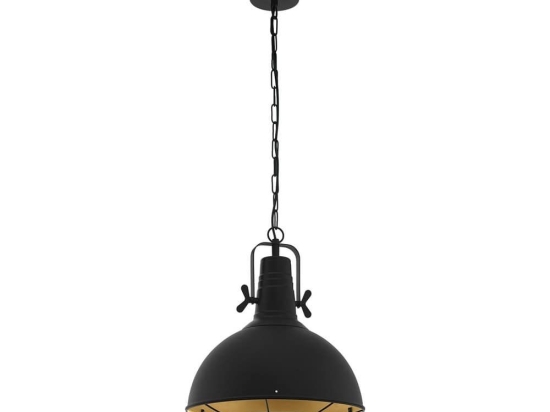 Φωτιστικό Οροφής Κρεμαστό Cannington 49742 Black-Gold Eglo Μέταλλο