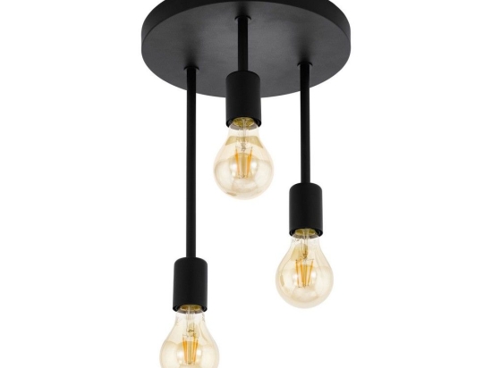 Φωτιστικό Οροφής Πλαφονιέρα Wilmcote 43126 Black Eglo Μέταλλο
