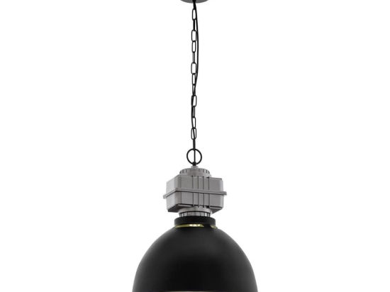 Φωτιστικό Οροφής Κρεμαστό Rockingham 49869 Black-Grey Eglo Μέταλλο