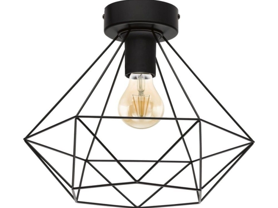 Φωτιστικό Οροφής Πλαφονιέρα Matt Tarbes 43004 Black Eglo