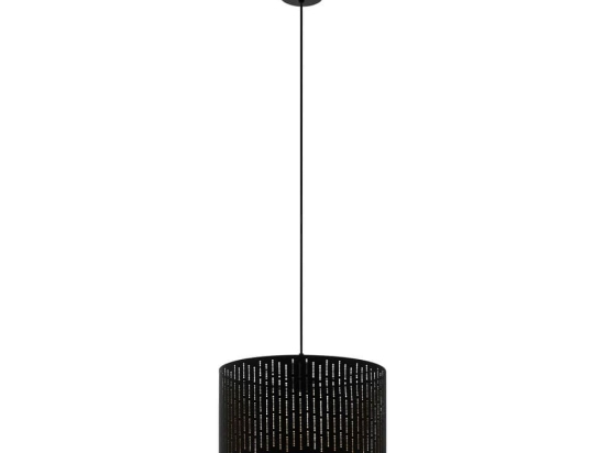 Φωτιστικό Οροφής Κρεμαστό Varillas 98312 Black-Gold Eglo Μέταλλο,Ύφασμα