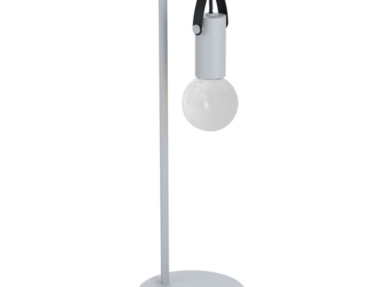 Φωτιστικό Επιτραπέζιο Apricale 98284 Grey-Black Eglo Μέταλλο, Δέρμα