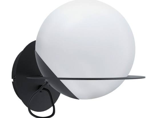 Φωτιστικό Τοίχου - Απλίκα Sabalete 98365 White-Black Eglo Μέταλλο,Γυαλί