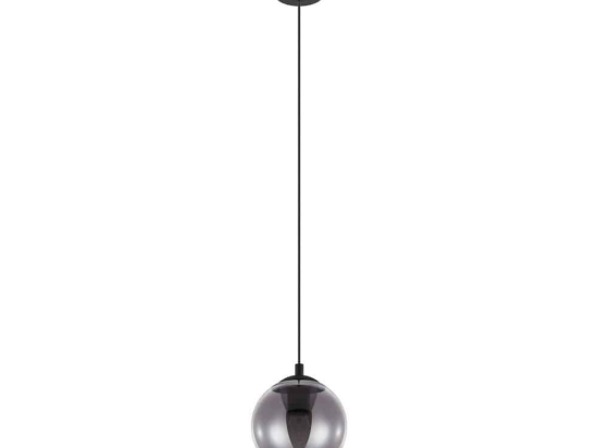 Φωτιστικό Οροφής Κρεμαστό Ariscani 98651 Black-Clear Eglo Μέταλλο,Γυαλί