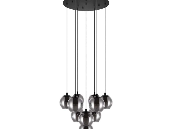 Φωτιστικό Οροφής Κρεμαστό Ariscani 98654 Black-Clear Eglo Μέταλλο,Γυαλί