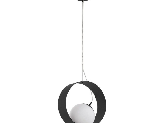 Φωτιστικό Οροφής Κρεμαστό Camargo 98192 White-Black Eglo Μέταλλο,Γυαλί