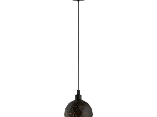 Φωτιστικό Οροφής Κρεμαστό Roccaforte 33345 Black-Gold Eglo Μέταλλο