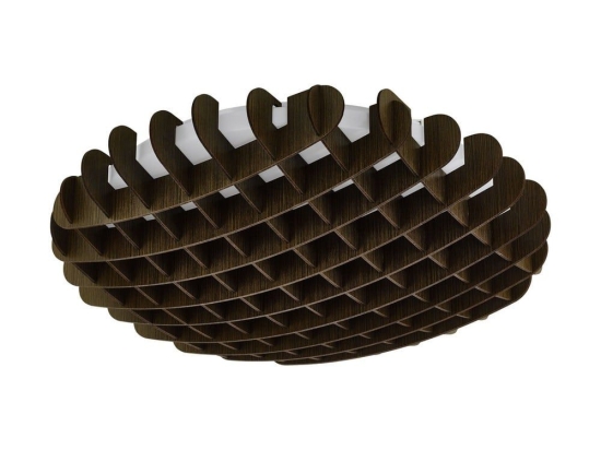 Φωτιστικό Οροφής Πλαφονιέρα Led Valdecabras 98429 Brown Eglo Μέταλλο,Ξύλο