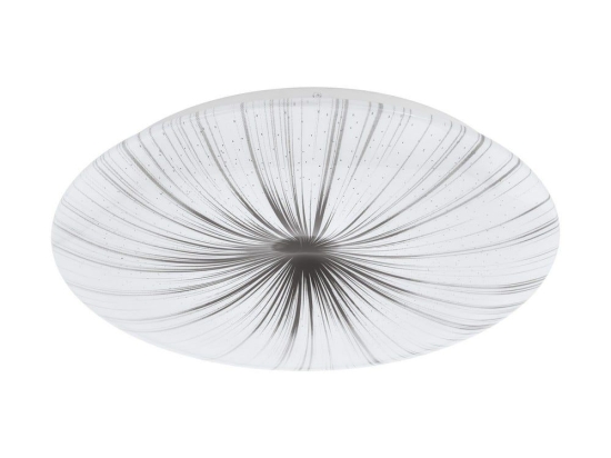 Φωτιστικό Οροφής Πλαφονιέρα Led Nieves 98325 White-Silver Eglo Μέταλλο,Πλαστικό