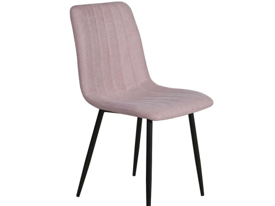 Καρέκλα All Day Dusty Pink 46x56,5x87cm 03-0634 Σετ 4τμχ Chenille, Μέταλλο