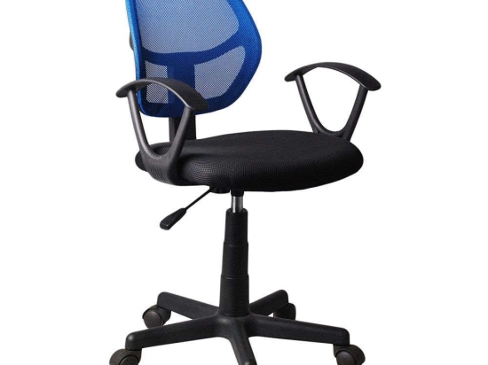 Καρέκλα Γραφείου Stripes Black-Blue 55x53x80/91,5cm 25-0374
