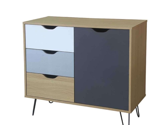 Κομότα Artic Sonoma-Black 94,5x40x79,9cm 09-1000