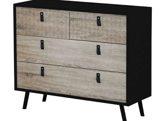 Κομότα Black Omnia Black - Sonoma 98,5x39x81,5cm 09-1022